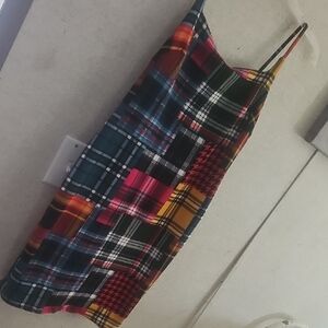 Almost Famous Multicolor Plaid Slip Dress with Bright Checks